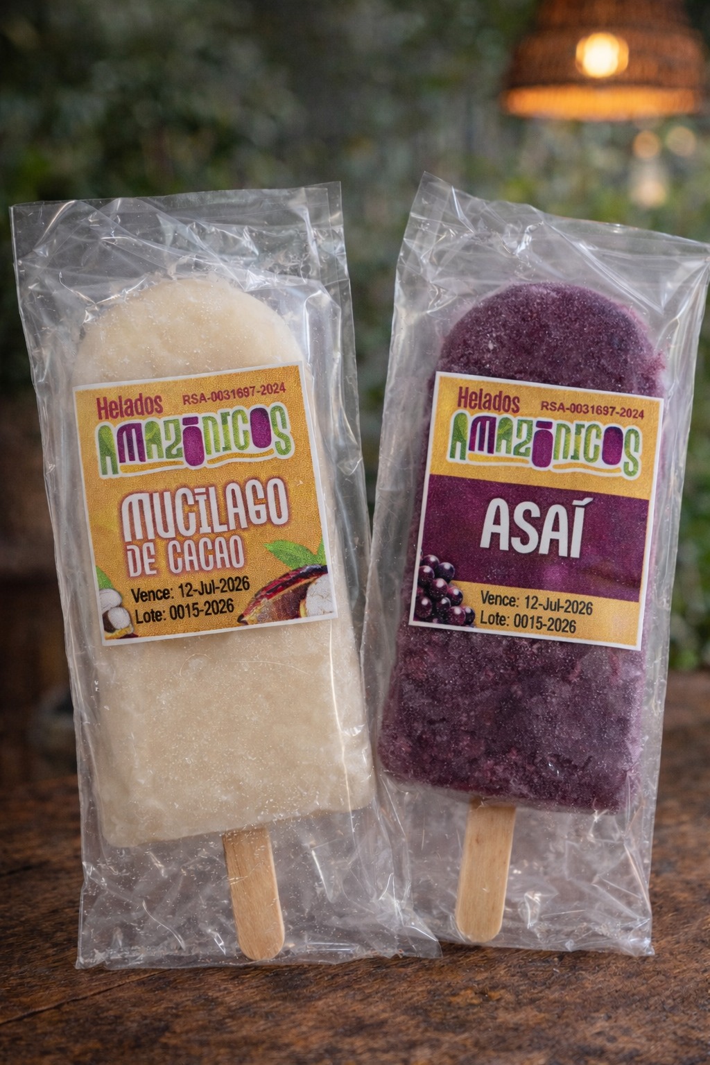 Helado (Paleta) en agua frutos amazónicos x 100g