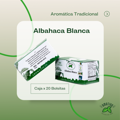 Caja de Aromática Albahaca Blanca
